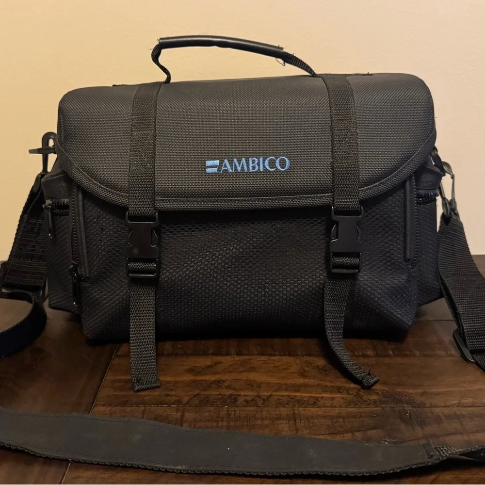 Vintage Ambico Black Padded Bag Camcorder Shoulder Strap